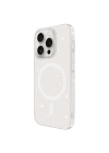 iPhone 15 Pro Max Kılıf Redclick Magsafe Şarj Özellikli Simli Şeffaf Arka Yüzey Erdos Silikon Kapak