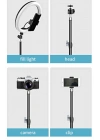 Jmary Mt-75 Tripod 3 Kademeli Yükseklik Ayarlı Katlanabilir Kompakt Tasarım 210 Cm