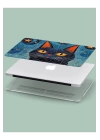Macbook Pro (M1-M2) Kılıf 13.3 Inç A2338-a2289 Kılıf Macvista 01 Ön Arka Kapak Koruma Mavi Kedi