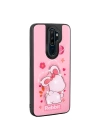 Oppo A9 2020 Kılıf Parlayan Kabartmalı İkonik Figürlü Redclick Amas Silikon Kapak