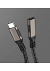 Qgeem Extension USB3.2 Type-C PD Uzatma Kablosu 100W 20Gbps 4K@60Hz 3 Metre