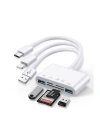 Redclick All Round 5in1 Type-C & Lightning & USB Çıkışlı OTG Hafıza Kart Okuyucu