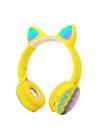 Redclick CXT-950 RGB Led Işıklı Kedi Kulağı Band Tasarımı Ayarlanabilir Katlanabilir Kulak Üstü Bluetooth Kulaklık