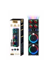 Redclick GD-2126 Dijital LED Göstergeli FM Radyolu Mikrofonlu RGB TWS Çift 12 inç Stereo Bass Kablosuz Karaoke Hoparlör