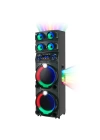 Redclick GD-2126 Dijital LED Göstergeli FM Radyolu Mikrofonlu RGB TWS Çift 12 inç Stereo Bass Kablosuz Karaoke Hoparlör