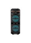 Redclick GD-2809 Dijital LED Göstergeli FM Radyolu Mikrofonlu RGB TWS Çift 8 inç Stereo Bass Kablosuz Karaoke Hoparlör