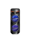 Redclick GD-2809 Dijital LED Göstergeli FM Radyolu Mikrofonlu RGB TWS Çift 8 inç Stereo Bass Kablosuz Karaoke Hoparlör