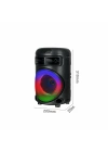 Redclick GD-692 FM Radyolu Mikrofonlu RGB TWS 6.5 inç Stereo Bass Kablosuz Karaoke Hoparlör