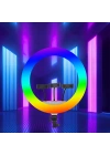 Redclick LJJ22 RGB Light 56cm Işıklı Telefon Tutucu Ring Light