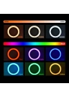 Redclick MJ38 RGB 25W Ring Light Canlı Yayın 38cm USBli ve Telefon Stand