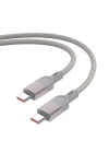 iPad iPhone Android Type-C to Type-C PD 100W Örgü Tasarımlı Hızlı Şarj Özellikli Data ve Şarj Kablosu 1M