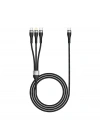 Redclick ZR-45 3in1 USB-A to Lightning - Type-C - Type-C Şarj ve Data Kablosu 20W 1.5M