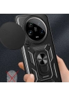 Xiaomi Mi 14 Ultra Kılıf Magnetik Standlı Kamera Korumalı Redclick Sürgülü Vega Kapak