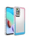 Xiaomi Redmi 10 Kılıf Simli Ve Renk Geçiş Tasarımlı Lens Korumalı Redclick Park Kapak
