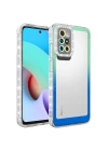 Xiaomi Redmi 10 Kılıf Simli Ve Renk Geçiş Tasarımlı Lens Korumalı Redclick Park Kapak