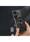 Xiaomi Redmi 13 4G Kılıf Magnetik Standlı Kamera Korumalı Redclick Sürgülü Vega Kapak