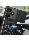 Xiaomi Redmi 13 4G Kılıf Magnetik Standlı Kamera Korumalı Redclick Sürgülü Vega Kapak