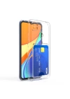 Xiaomi Redmi 9c Kılıf Kartlıklı Şeffaf Redclick Setra Clear Silikon Kapak