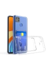 Xiaomi Redmi 9c Kılıf Kartlıklı Şeffaf Redclick Setra Clear Silikon Kapak