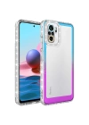 Xiaomi Redmi Note 10 Kılıf Simli Ve Renk Geçiş Tasarımlı Lens Korumalı Redclick Park Kapak