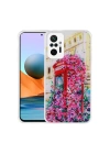 Xiaomi Redmi Note 10 Pro Kılıf Simli Desenli Kamera Korumalı Parlak Redclick Popy Kapak