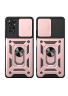Xiaomi Redmi Note 11 Pro 4G Kılıf Magnetik Standlı Kamera Korumalı Redclick Sürgülü Vega Kapak