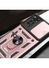 Xiaomi Redmi Note 11 Pro 4G Kılıf Magnetik Standlı Kamera Korumalı Redclick Sürgülü Vega Kapak