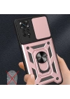 Xiaomi Redmi Note 11 Pro 4G Kılıf Magnetik Standlı Kamera Korumalı Redclick Sürgülü Vega Kapak