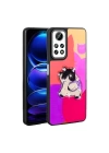Xiaomi Redmi Note 12 Pro 4G Kılıf Parlayan Kabartmalı İkonik Figürlü Redclick Amas Silikon Kapak