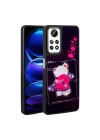Xiaomi Redmi Note 12 Pro 4G Kılıf Parlayan Kabartmalı İkonik Figürlü Redclick Amas Silikon Kapak