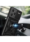 Xiaomi Redmi Note 13 Pro Plus 5G Kılıf Magnetik Standlı Kamera Korumalı Redclick Sürgülü Vega Kapak