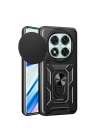 Xiaomi Redmi Note 14 Pro 5G Kılıf Magnetik Standlı Kamera Korumalı Redclick Sürgülü Vega Kapak
