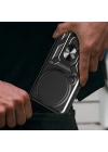 Xiaomi Redmi Note 14 Pro Plus Kılıf Magnetik Standlı Kamera Korumalı Redclick Sürgülü Vega Kapak