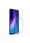 Xiaomi Redmi Note 8 Kılıf Kartlıklı Şeffaf Redclick Setra Clear Silikon Kapak