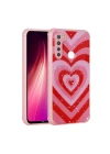 Xiaomi Redmi Note 8 Kılıf Simli Desenli Kamera Korumalı Parlak Redclick Popy Kapak