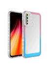 Xiaomi Redmi Note 8 Kılıf Simli Ve Renk Geçiş Tasarımlı Lens Korumalı Redclick Park Kapak