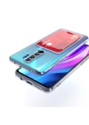 Xiaomi Redmi Note 8 Pro Kılıf Kartlıklı Şeffaf Redclick Setra Clear Silikon Kapak