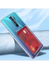 Xiaomi Redmi Note 8 Pro Kılıf Kartlıklı Şeffaf Redclick Setra Clear Silikon Kapak