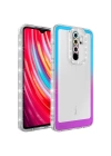 Xiaomi Redmi Note 8 Pro Kılıf Simli Ve Renk Geçiş Tasarımlı Lens Korumalı Redclick Park Kapak