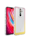 Xiaomi Redmi Note 8 Pro Kılıf Simli Ve Renk Geçiş Tasarımlı Lens Korumalı Redclick Park Kapak