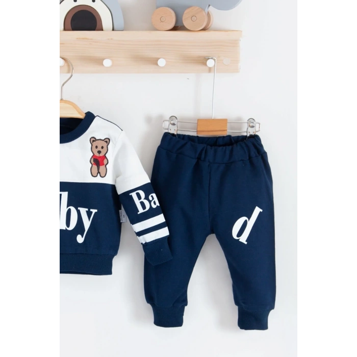 Baby Desenli 2li % 100 Pamuk Erkek Bebek Takımı