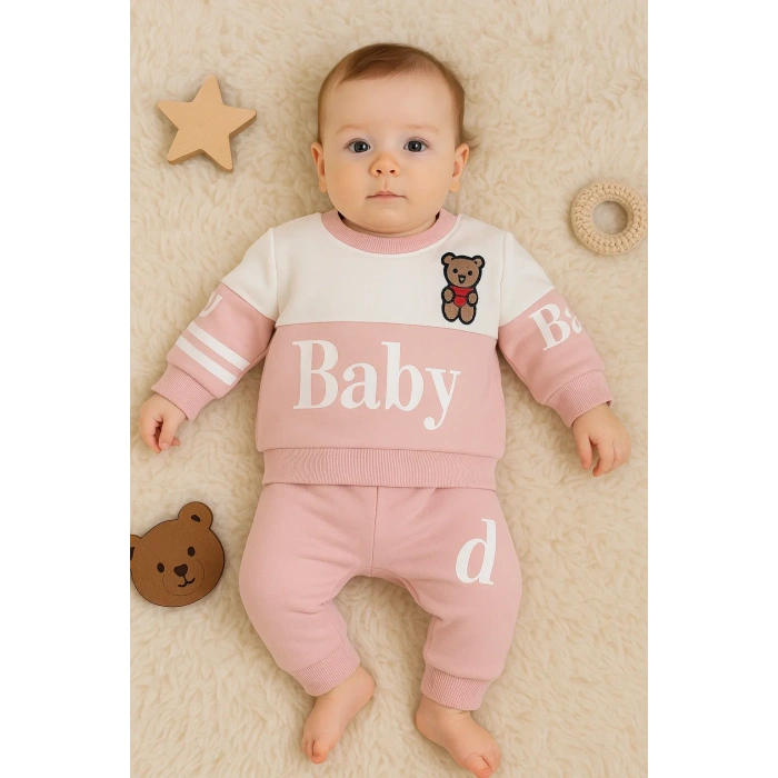 Baby Desenli 2li % 100 Pamuk Kız Bebek Takımı