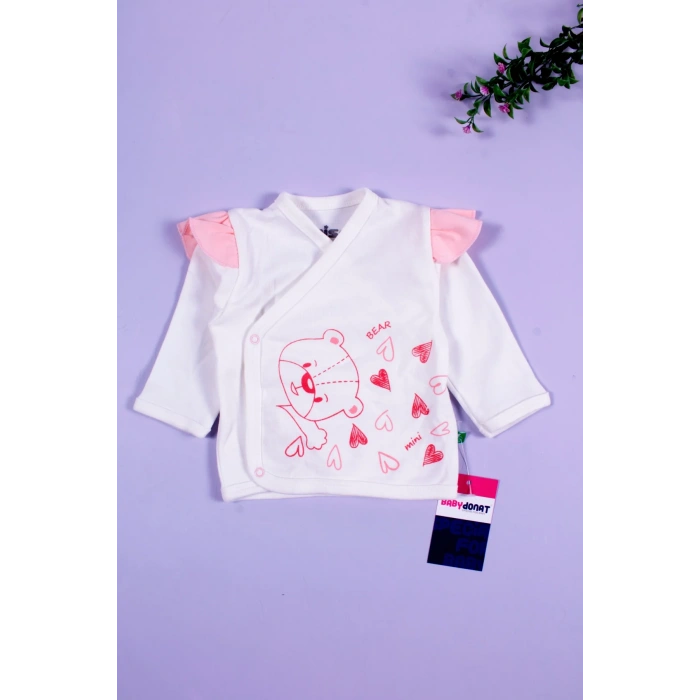 Kalp Desenli 5li Kız Bebek Hastane Çıkış Seti