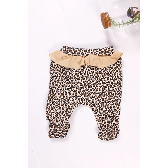 Leopar Detaylı 5li Kız Bebek Hastane Çıkış Seti