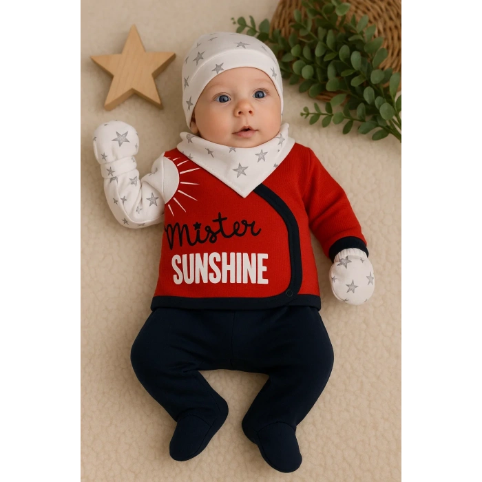 Sun Shine Desenli 5li Erkek Hastane Çıkışı