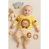 Aslan Desenli 2li % 100 Pamuk Erkek Bebek Takımı