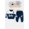 Baby Desenli 2li % 100 Pamuk Erkek Bebek Takımı