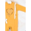 Love Kalp Nakışlı % 100 Pamuk Kız Bebek Tulumu