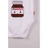 Mommys Cikolata Desenli Askılı Unisex Body
