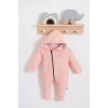 Yandan Cepli Fermuarlı % 100 Pamuk Kız Bebek Tulumu